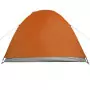 Tenda Campeggio 4Persone Grigia e Arancione 267x272x145 Taffetà