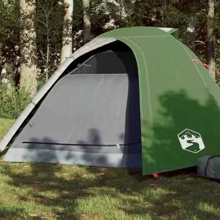 Tenda da Campeggio 4 Persone Verde 267x272x145 cm Taffetà 185T