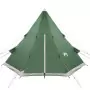 Tenda da Campeggio 4 Persone Verde 367x367x259 cm Taffetà 185T