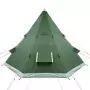 Tenda da Campeggio 4 Persone Verde 367x367x259 cm Taffetà 185T