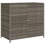 Armadietto Portaoggetti Giardino Grigio 83x45x76 cm Polyrattan