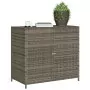 Armadietto Portaoggetti Giardino Grigio 83x45x76 cm Polyrattan