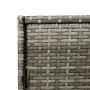 Armadietto Portaoggetti Giardino Grigio 83x45x76 cm Polyrattan