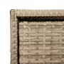 Armadietto Portaoggetti da Giardino Beige 55x59x69cm Polyrattan