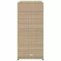 Armadietto Portaoggetti Giardino Beige 105x55x113cm Polyrattan