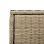 Armadietto Portaoggetti Giardino Beige 105x55x113cm Polyrattan