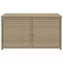 Armadietto Portaoggetti Giardino Beige 110x55x60,5cm Polyrattan