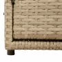 Armadietto Portaoggetti Giardino Beige 110x55x60,5cm Polyrattan