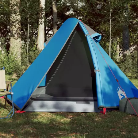 Tenda da Campeggio 2 Persone Blu 267x154x117 cm Taffetà 185T