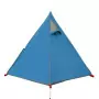 Tenda da Campeggio 2 Persone Blu 267x154x117 cm Taffetà 185T