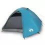 Tenda da Campeggio 4 Persone Blu 267x272x145 cm Taffetà 185T