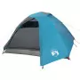 Tenda da Campeggio 4 Persone Blu 267x272x145 cm Taffetà 185T