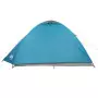 Tenda da Campeggio 4 Persone Blu 267x272x145 cm Taffetà 185T