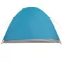 Tenda da Campeggio 4 Persone Blu 267x272x145 cm Taffetà 185T