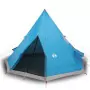 Tenda da Campeggio 4 Persone Blu 367x367x259 cm Taffetà 185T