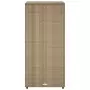 Armadietto Portaoggetti Giardino Beige 50x55x115cm Polyrattan