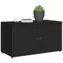 Armadietto Portaoggetti Giardino Nero 110x55x60,5cm Polyrattan