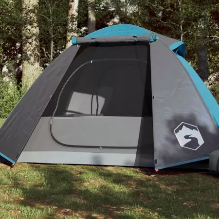 Tenda da Campeggio 2 Persone Blu 224x248x118 cm Taffetà 185T