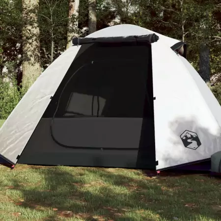 Tenda da Campeggio 2 Persone Bianca 224x248x118 cm Taffetà 185T