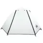 Tenda da Campeggio 2 Persone Bianca 224x248x118 cm Taffetà 185T