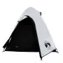 Tenda da Campeggio 2 Persone Bianca 254x135x112 cm Taffetà 185T