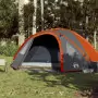 Tenda Campeggio 4Persone Grigia e Arancione 300x250x132 Taffetà