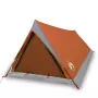 Tenda Campeggio 2Persone Grigia Arancione 200x120x88/62 Taffetà