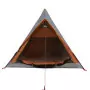 Tenda Campeggio 2Persone Grigia Arancione 200x120x88/62 Taffetà