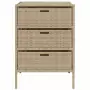 Armadietto Portaoggetti da Giardino Beige 55x59x80cm Polyrattan