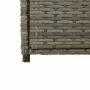 Armadietto Portaoggetti Giardino Grigio 55x55x111cm Polyrattan