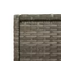 Armadietto Portaoggetti Giardino Grigio 55x55x111cm Polyrattan