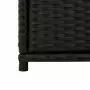 Armadietto Portaoggetti Giardino Nero 105x55x113cm Polyrattan