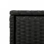 Armadietto Portaoggetti Giardino Nero 105x55x113cm Polyrattan