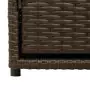 Armadietto Portaoggetti Giardino Marrone 110x55x60,5 Polyrattan