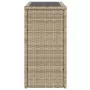 Tavolino da Giardino Piano Vetro Beige 58x27,5x55 cm Polyrattan