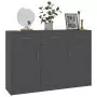 Credenza Grigia 110x30x75 cm in Legno Multistrato