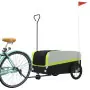 Rimorchio da Bici Nero e Verde 45 kg in Ferro