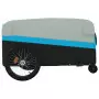 Rimorchio da Bici Nero e Blu 45 kg in Ferro