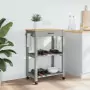 Carrello da Cucina MONZA 60x40x90 cm in Legno Massello di Pino