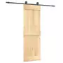 Porta Scorrevole con Set Hardware 70x210 cm Legno Massello Pino