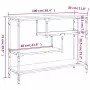 Tavolino Consolle Grigio Sonoma 100x30x75 cm Legno Multistrato