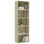 Libreria 5 Ripiani Bianco Rovere Sonoma 60x30x189cm Multistrato