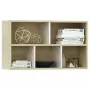 Libreria/Credenza Bianca Rovere Sonoma 50x25x80 cm Multistrato