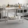 Tavolo da Lavoro da Cucina 110x55x85 cm in Acciaio Inossidabile