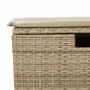 Sgabello Giardino con Cuscino Beige 55x55x37 cm in Polyrattan