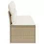 Divano da Giardino con Cuscini a 4 Posti Beige in Polyrattan