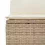 Divano da Giardino con Cuscini a 2 Posti Beige in Polyrattan