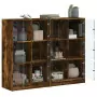 Libreria Ante Rovere Fumo 136x37x109 cm in Legno Multistrato