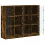 Libreria Ante Rovere Fumo 136x37x109 cm in Legno Multistrato