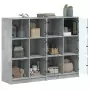 Libreria Ante Grigio Cemento 136x37x109 cm in Legno Multistrato